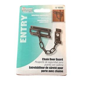 Defender Security Chain Door Guard Oiled Bronze Finish Solid Brass U 10305 NEW